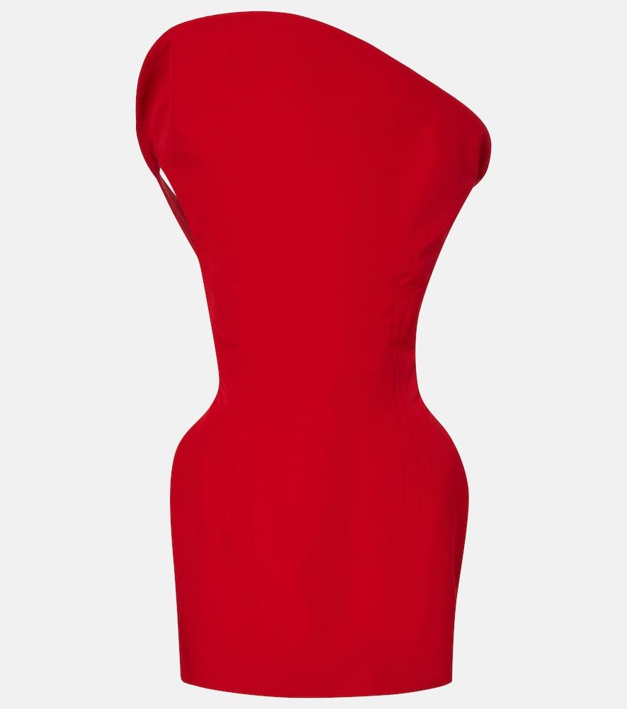 magda butrym asymmetric cotton-blend minidress