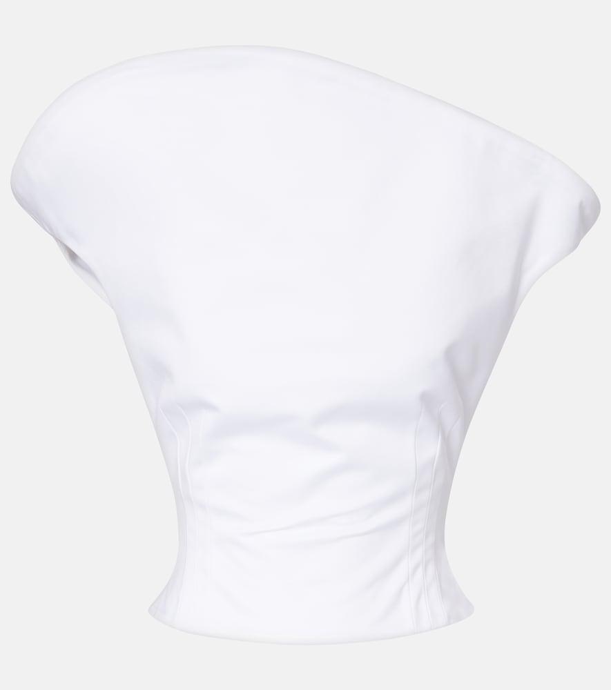 magda butrym asymmetric cotton bustier top