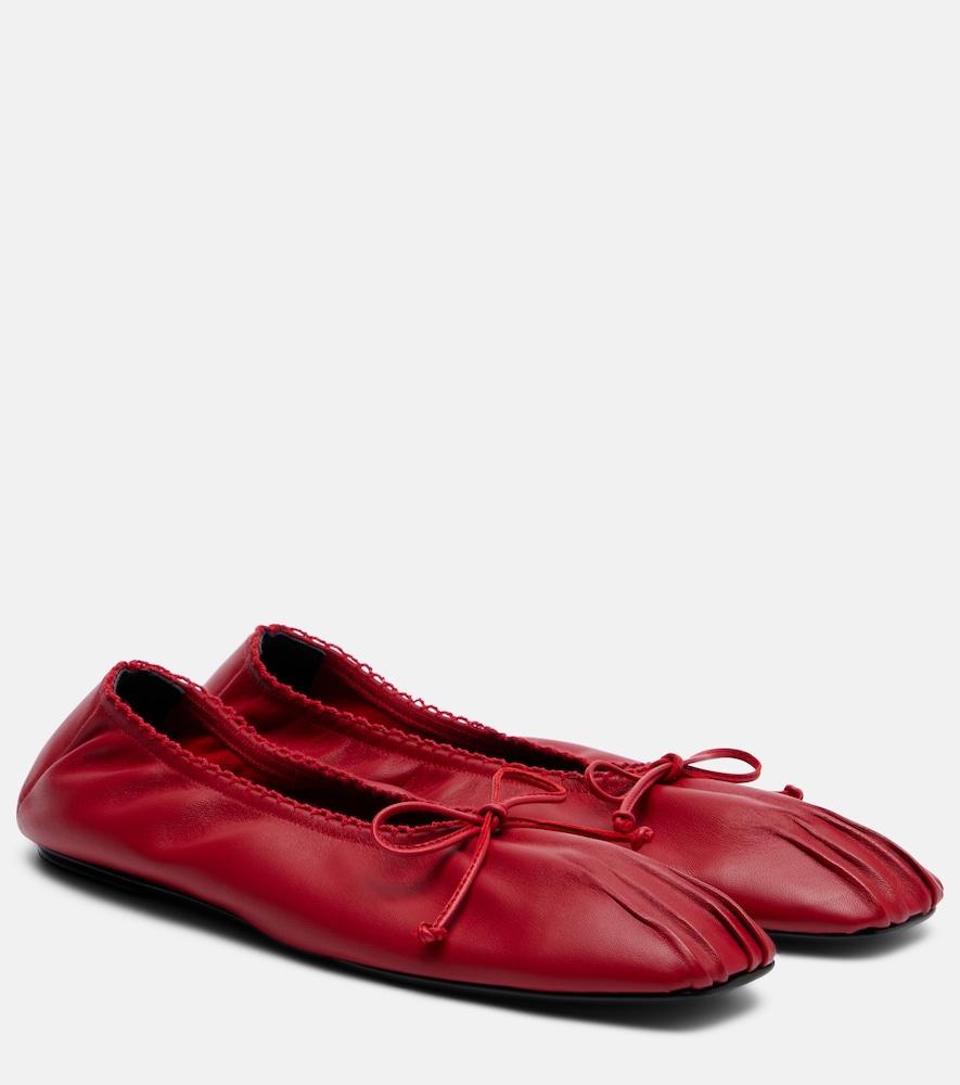 magda butrym bow-detail leather ballet flats