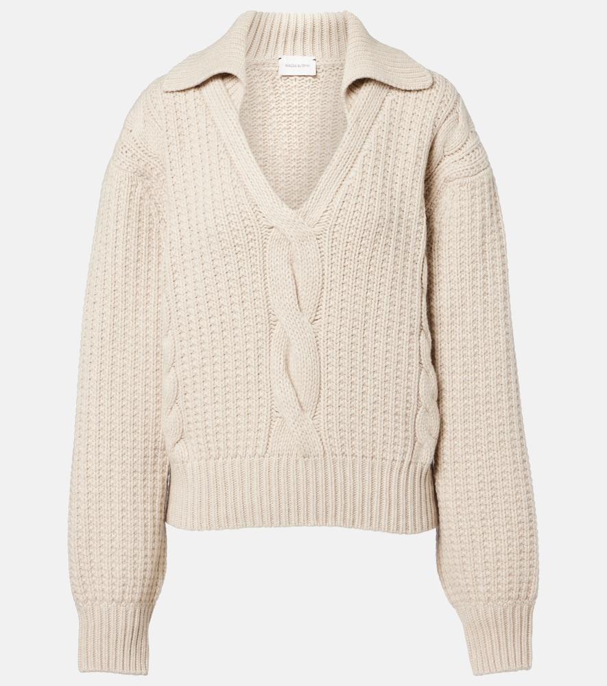 magda butrym cable-knit cashmere sweater