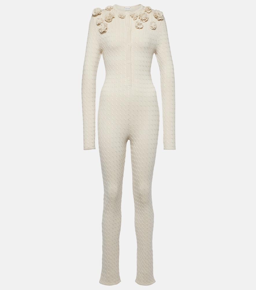 magda butrym cable-knit silk jumpsuit