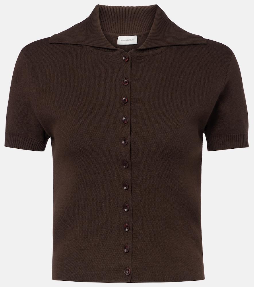 magda butrym cotton and cashmere cardigan