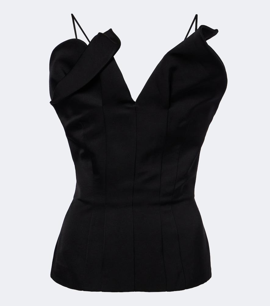 magda butrym cotton and silk top