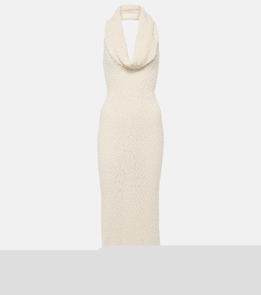 magda butrym cotton-blend bouclé midi dress