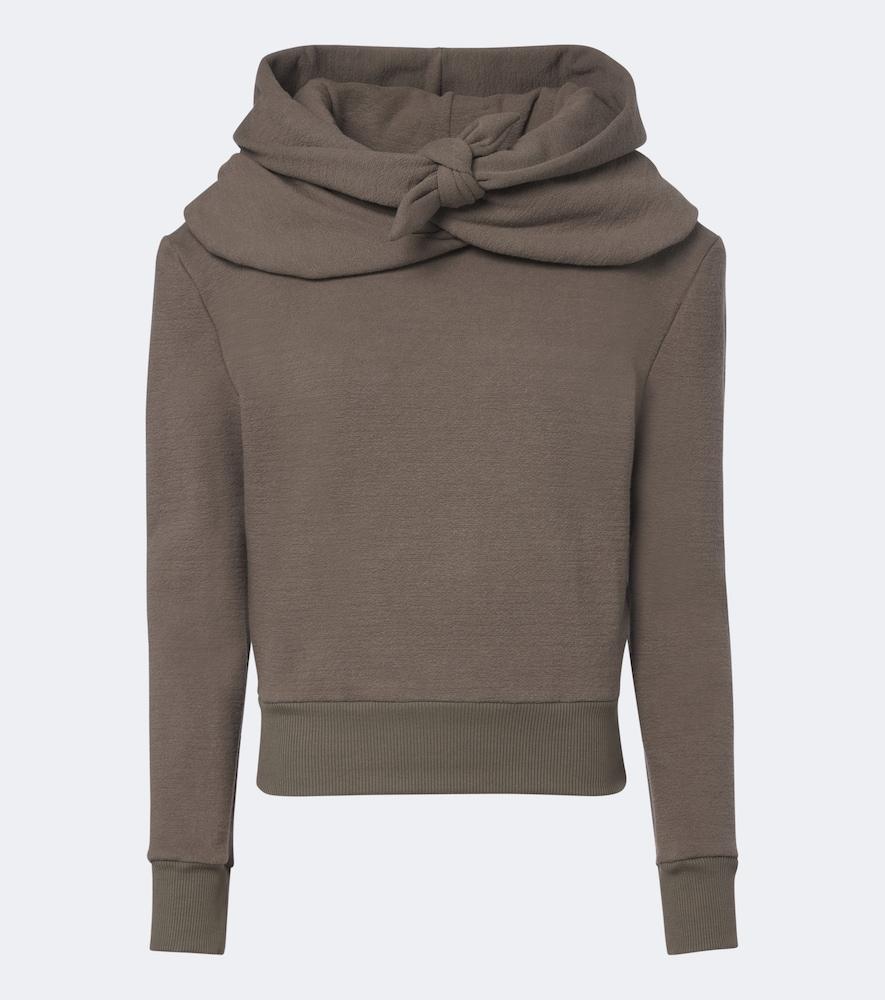 magda butrym cotton-blend jersey hoodie