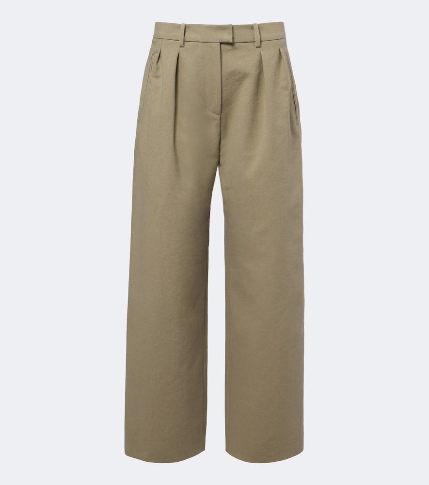 magda butrym cotton wide-leg pants