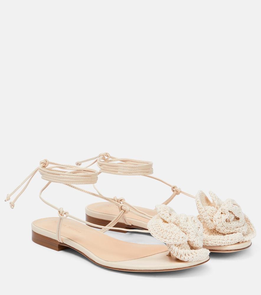magda butrym crochet and leather sandals