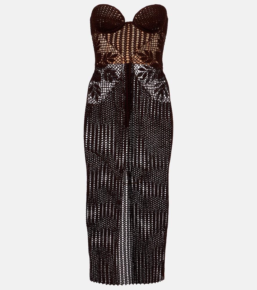 magda butrym crochet cotton bustier dress