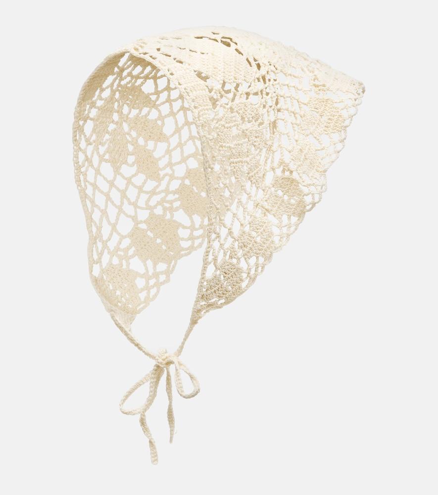 magda butrym crochet cotton scarf