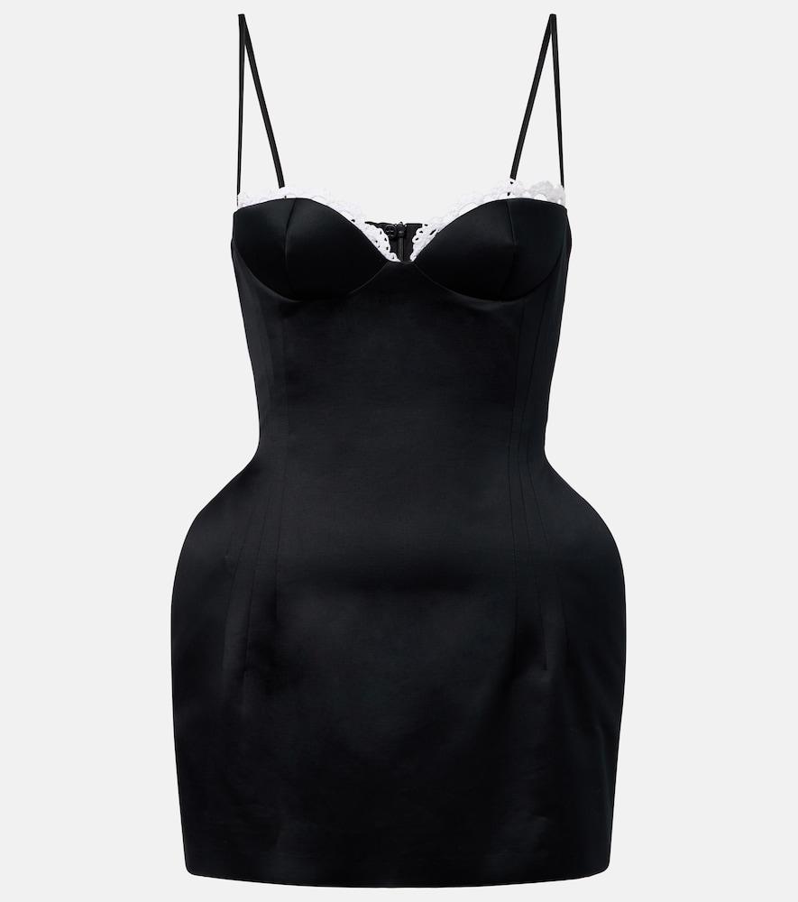 magda butrym crochet-trimmed cotton bustier dress