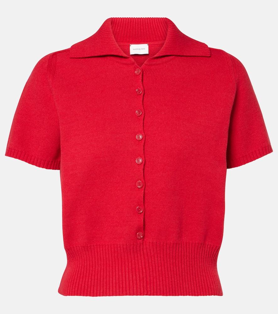 magda butrym cropped cotton-blend sweater