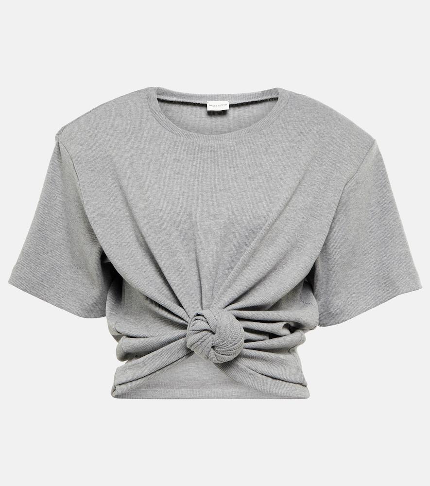 magda butrym cropped cotton-blend t-shirt