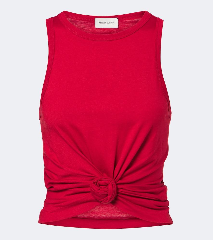 magda butrym cropped cotton-blend top