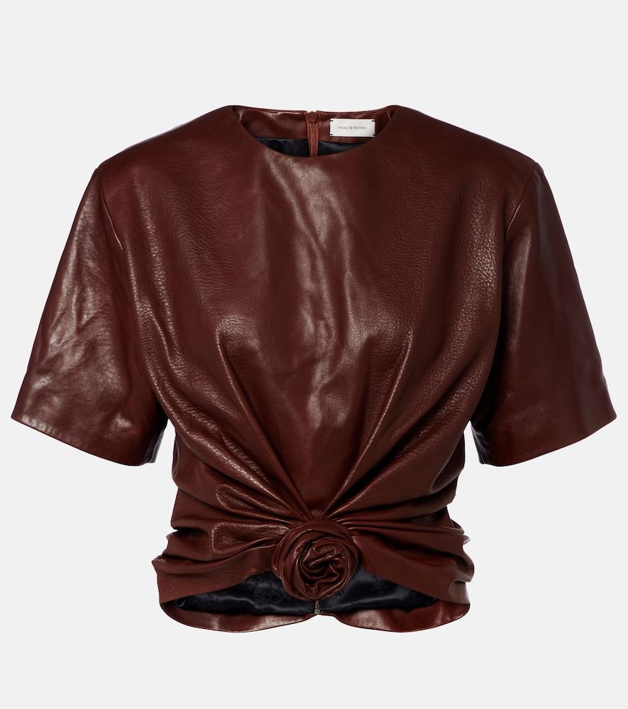 magda butrym cropped leather top