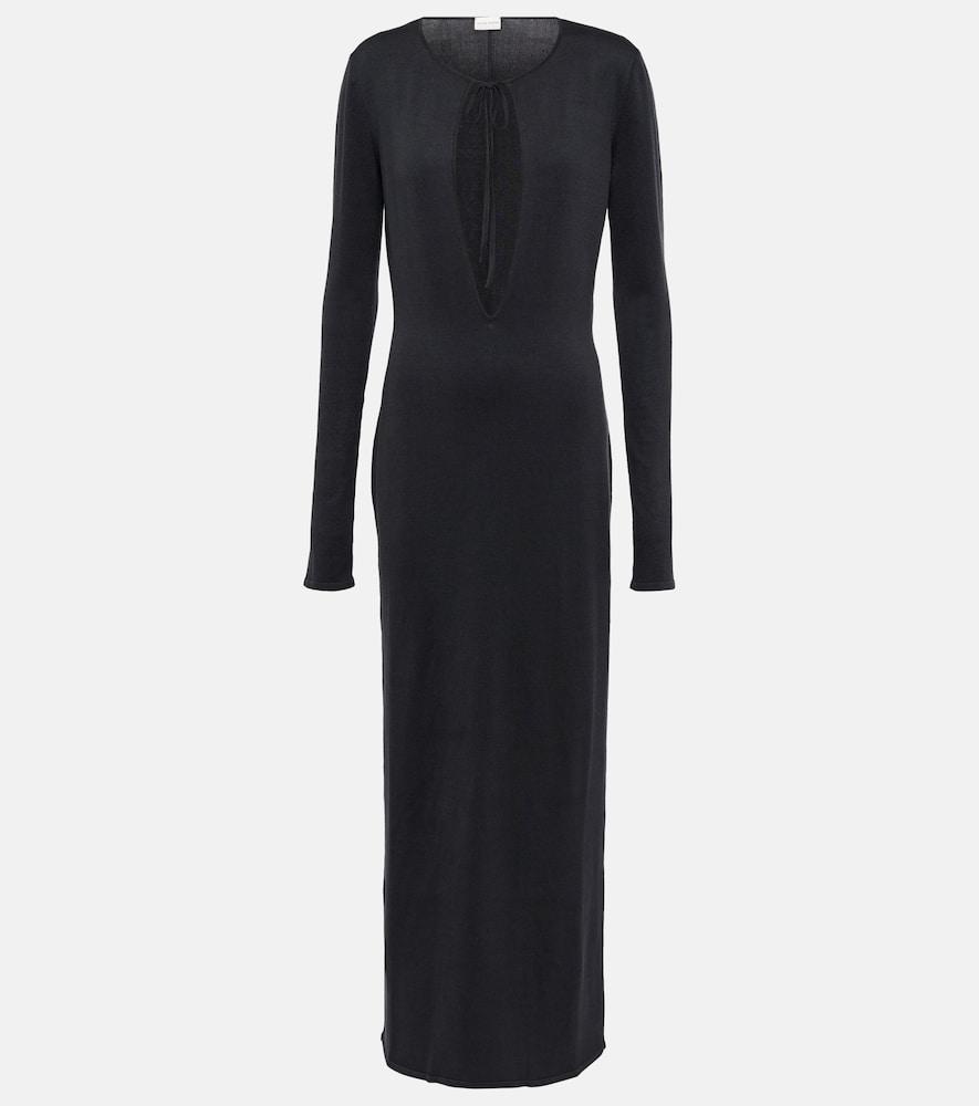 magda butrym cutout silk maxi dress