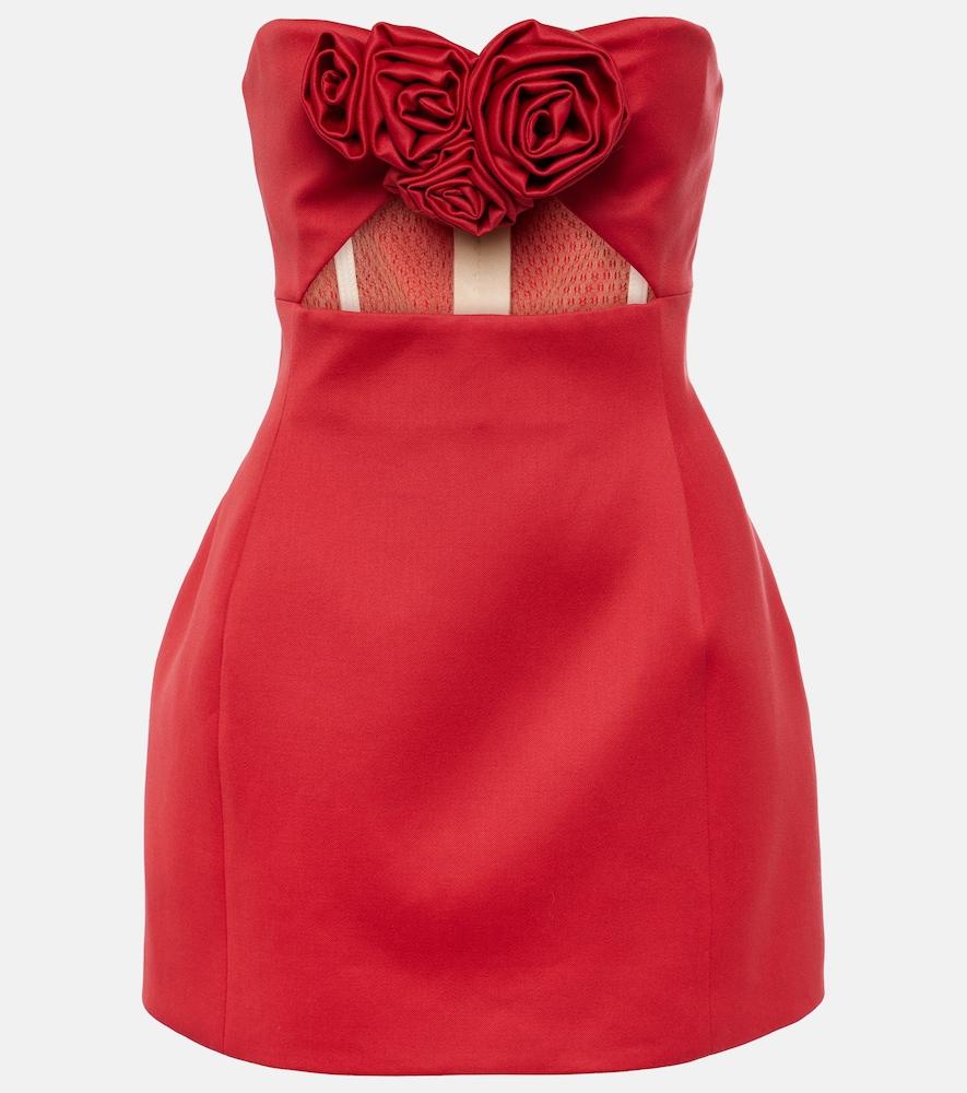 magda butrym cutout wool-blend bustier dress