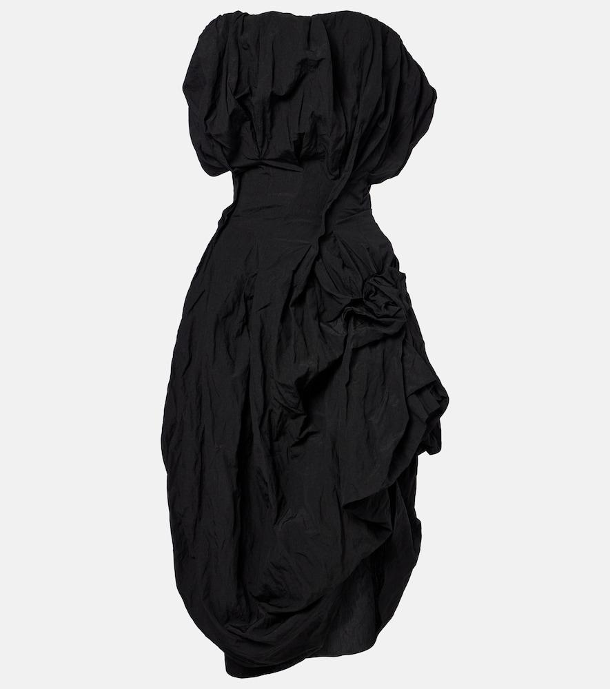 magda butrym draped cotton-blend cocktail dress