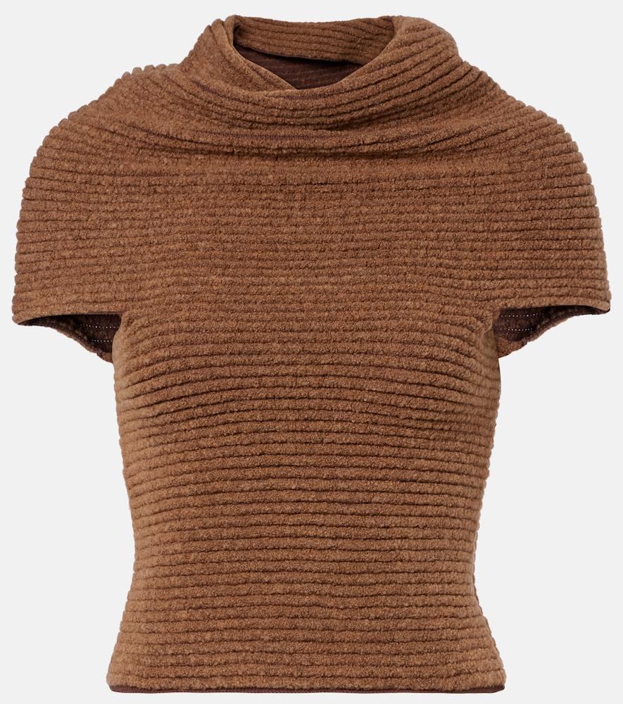magda butrym draped knitted top