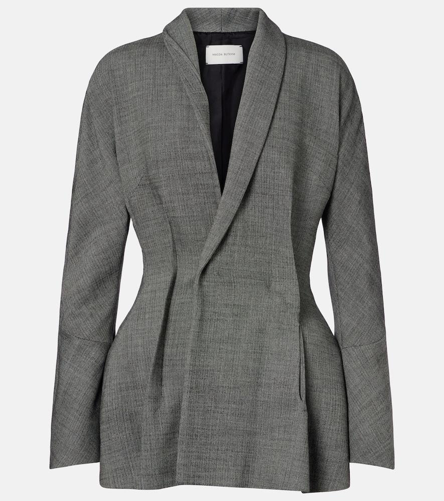 magda butrym draped wool-blend blazer