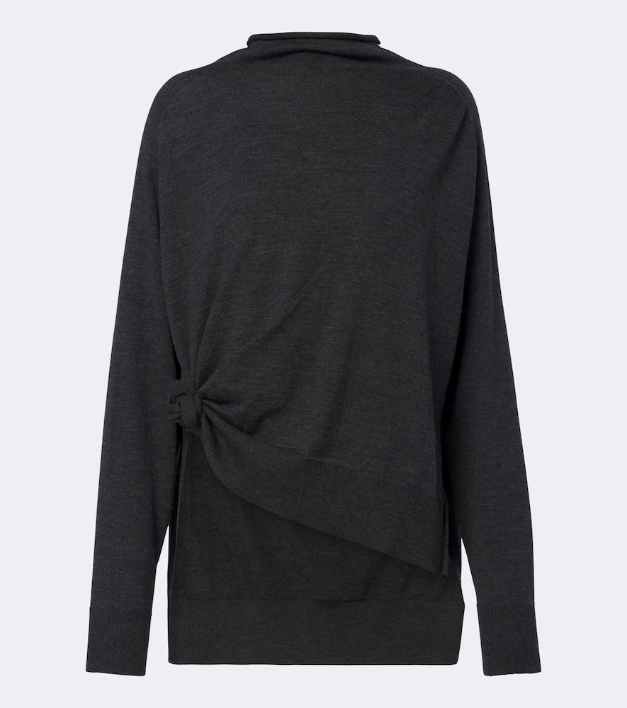 magda butrym draped wool sweater