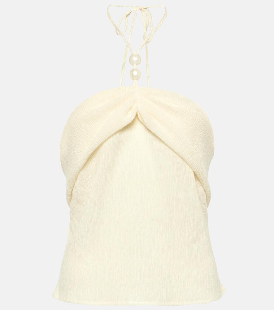 magda butrym embellished halterneck top