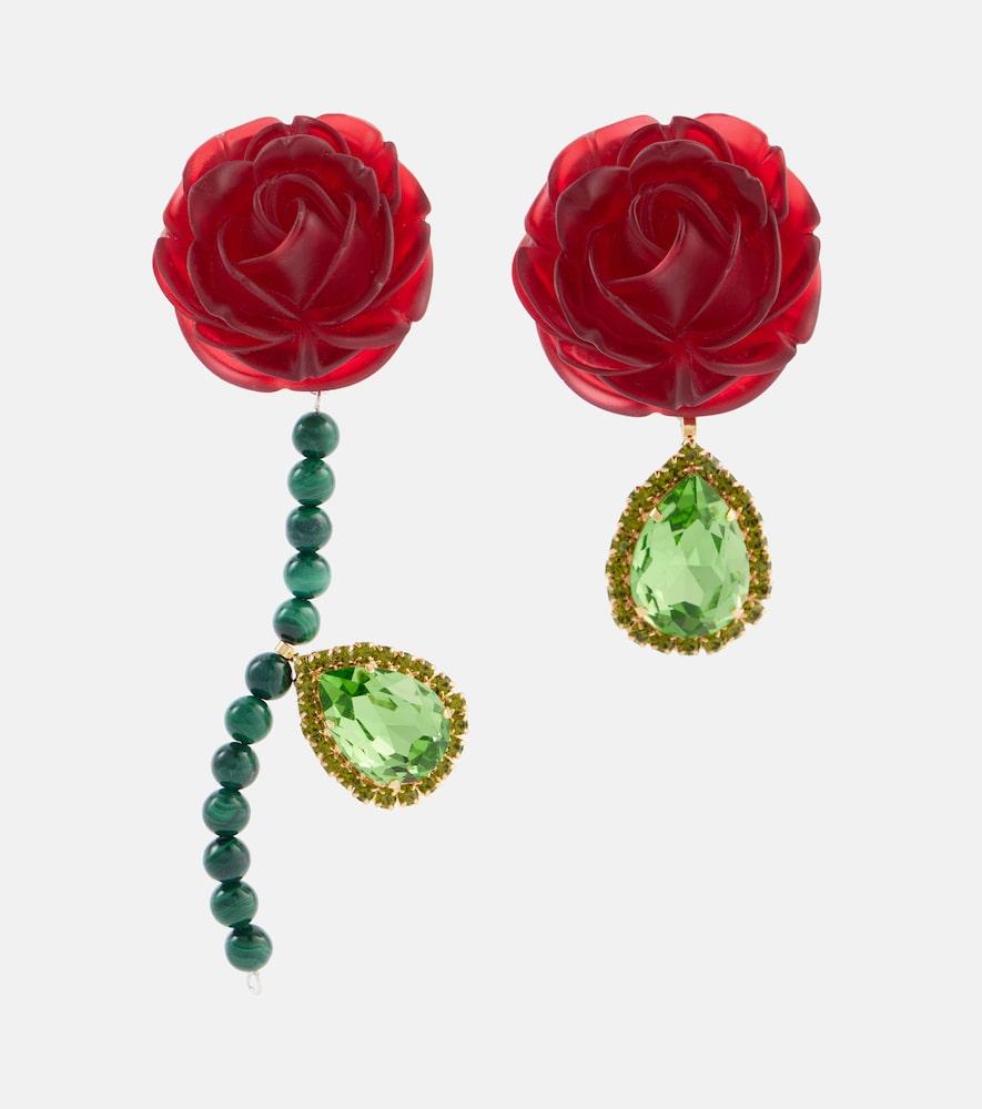 magda butrym embellished sterling silver drop earrings
