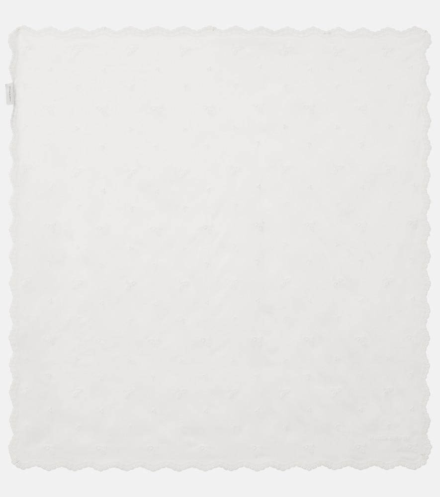 magda butrym embroidered silk, wool and cotton-blend scarf