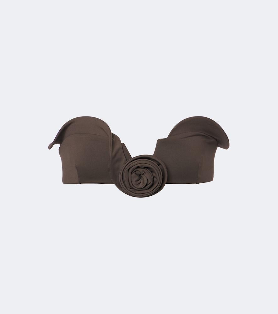 magda butrym floral-appliqué bikini top