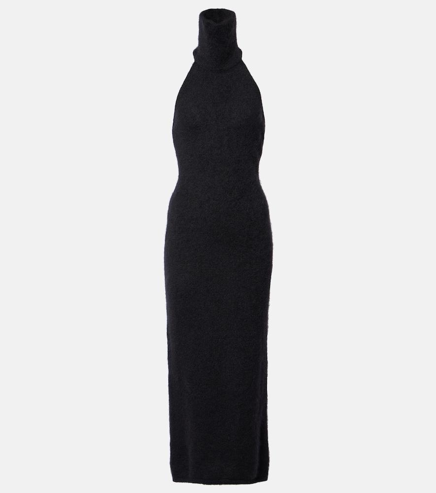 magda butrym halterneck mohair-blend maxi dress