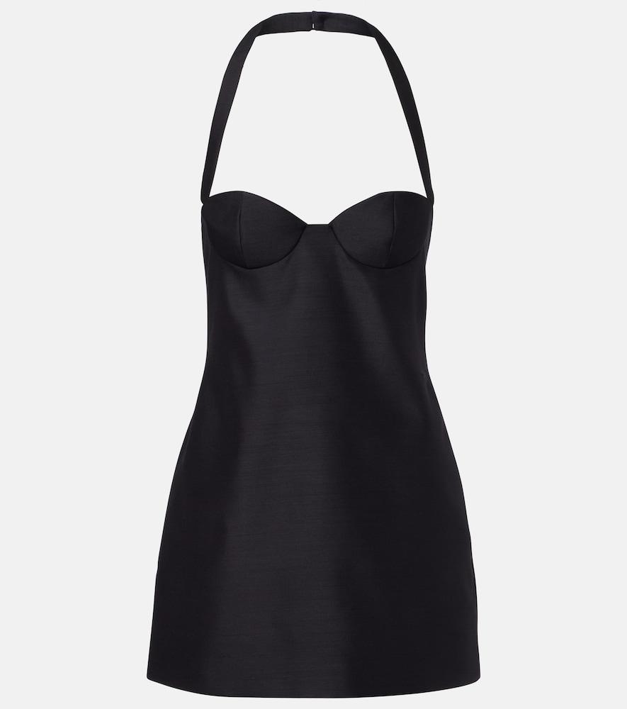 magda butrym halterneck wool-blend bustier dress