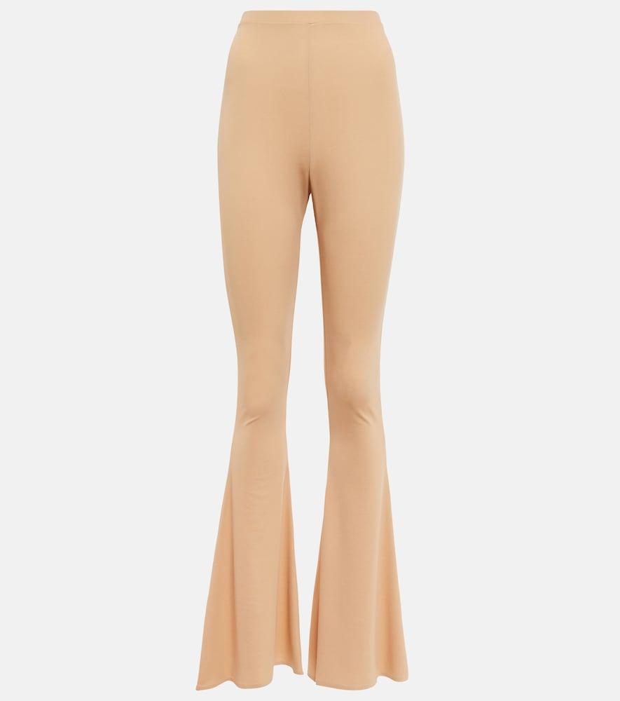 magda butrym high-rise jersey flared pants