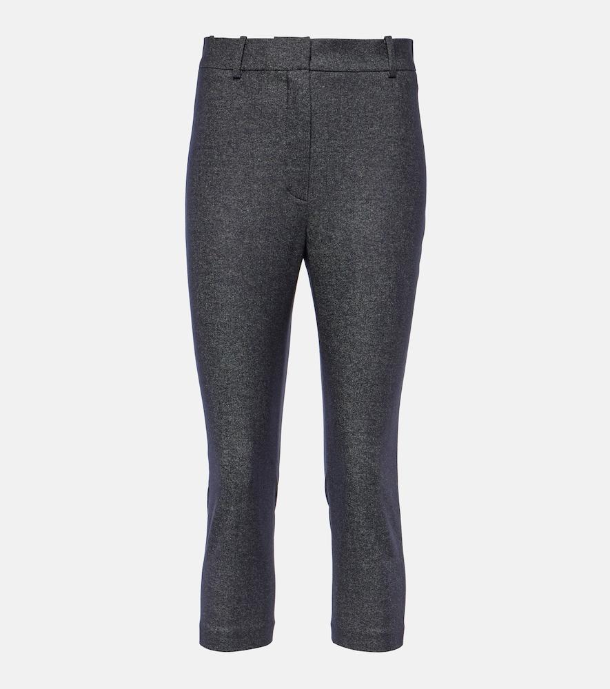 magda butrym high-rise wool and cotton cropped pants