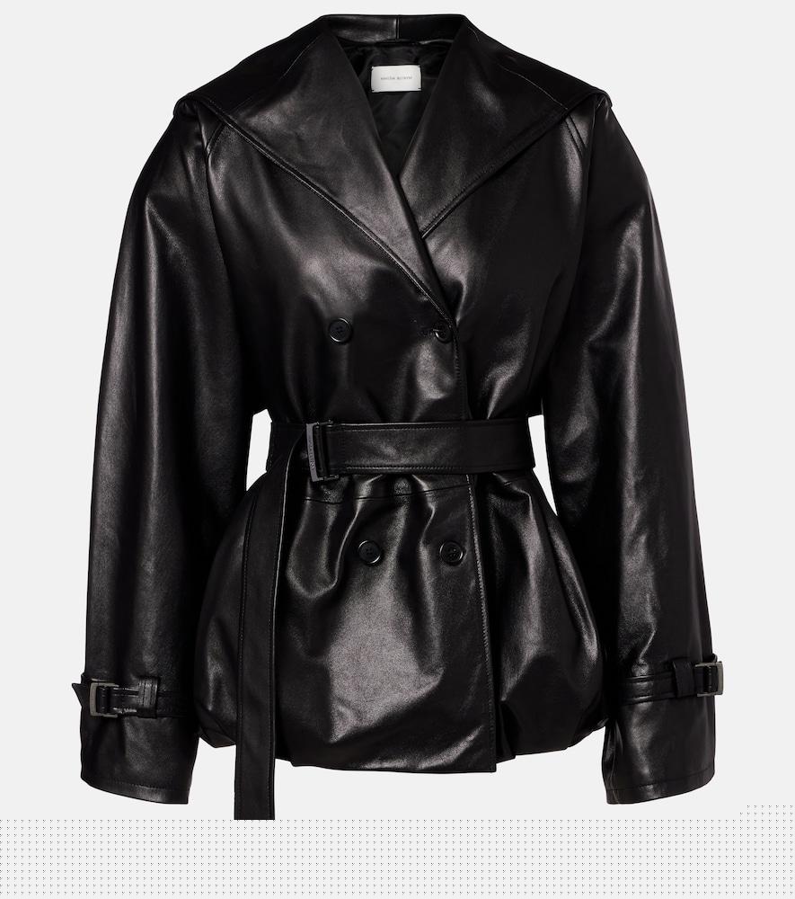 magda butrym hooded leather jacket