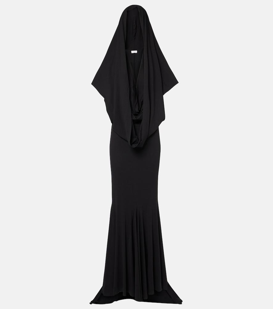 magda butrym hooded silk-blend jersey maxi dress
