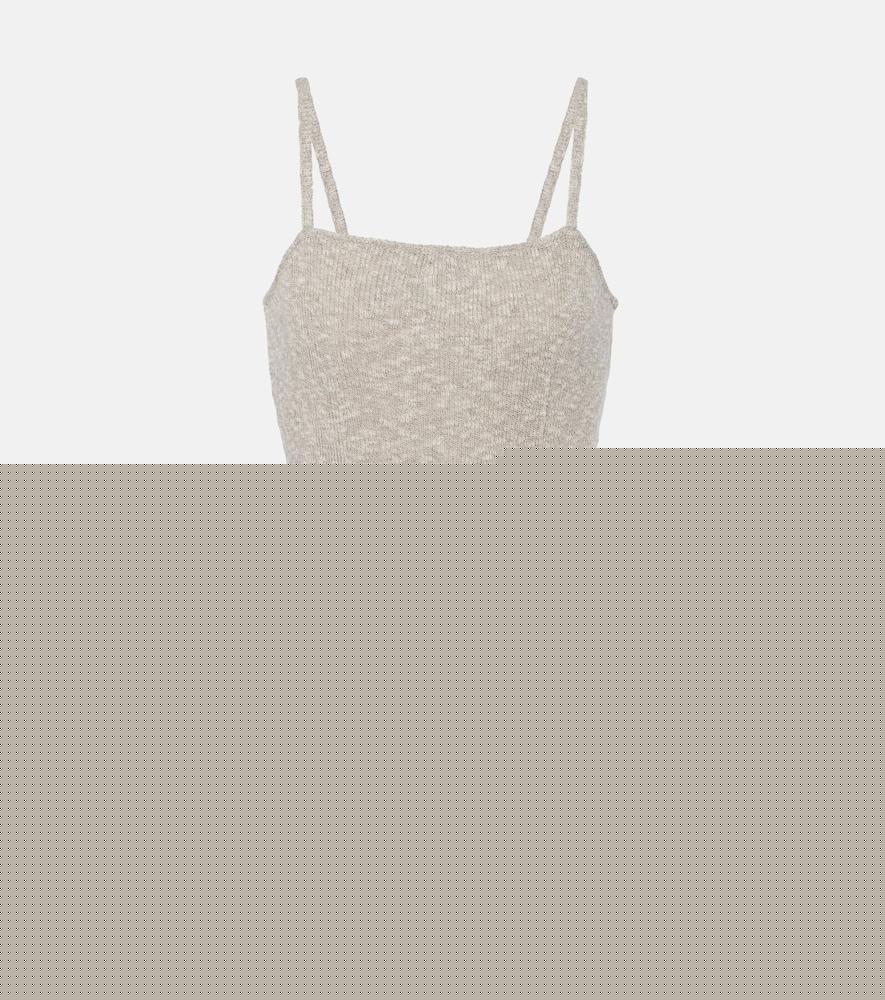 magda butrym knitted linen and cotton bodysuit