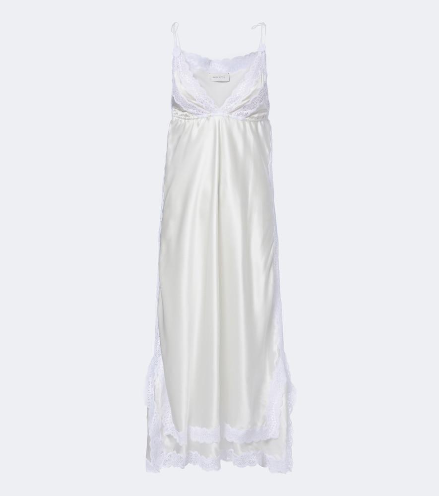 magda butrym lace-trimmed silk satin slip dress