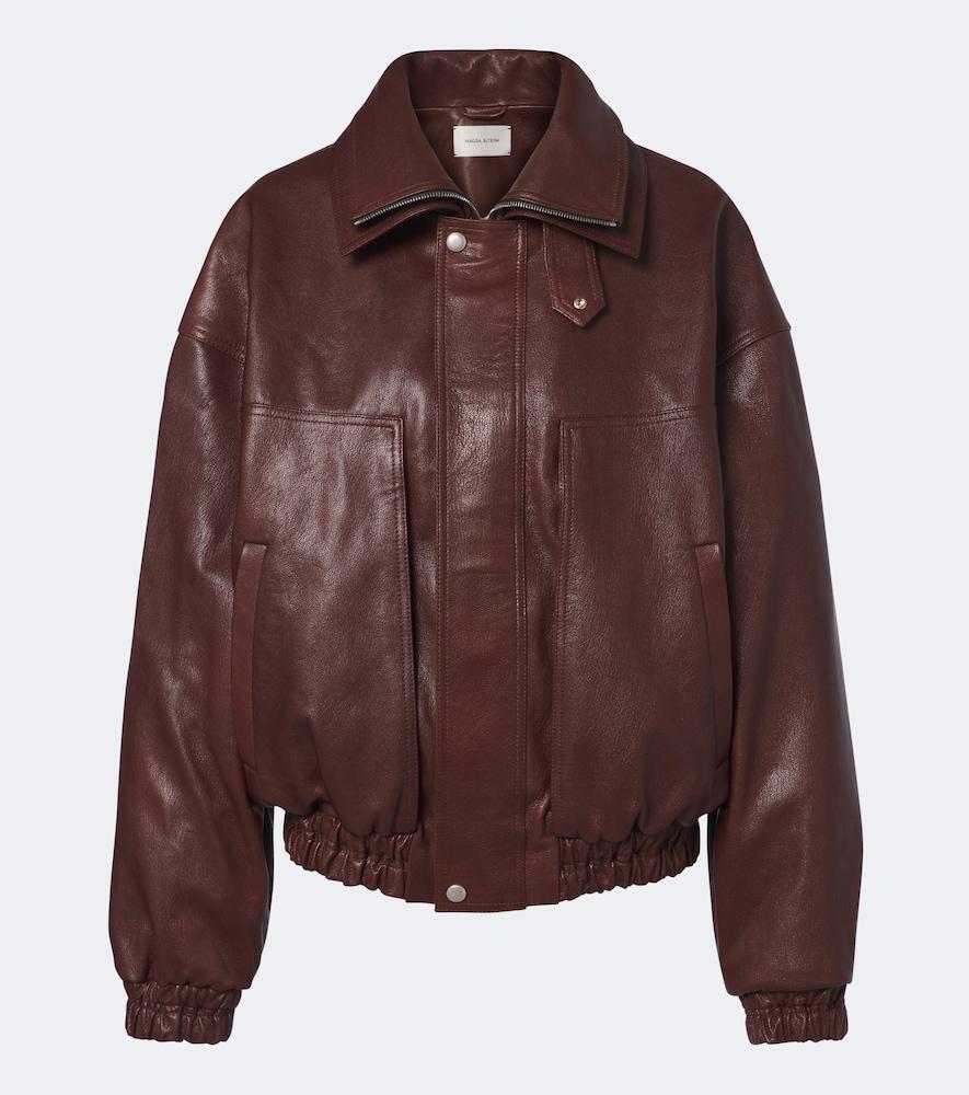 magda butrym leather blouson jacket