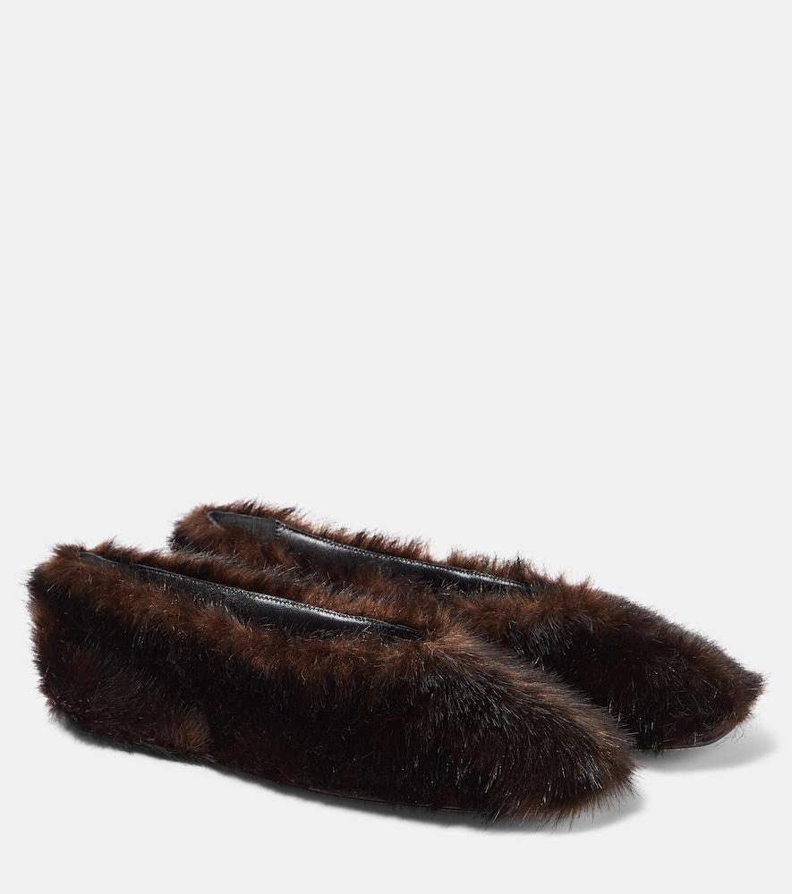 magda butrym leather-lined ballet flats