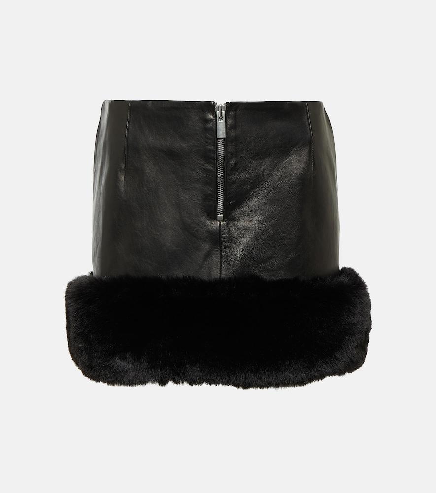 magda butrym leather miniskirt