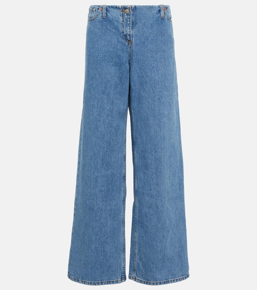 magda butrym low-rise wide-leg jeans