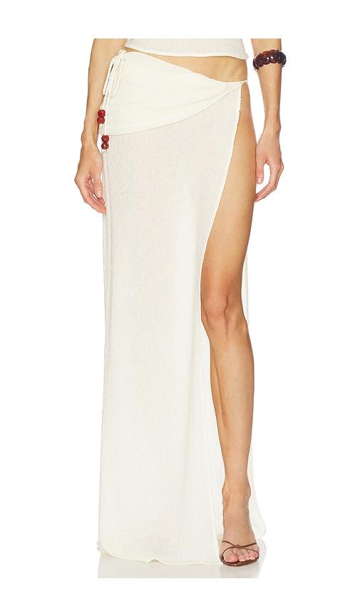magda butrym maxi skirt in cream. - size 34 (also in 38)