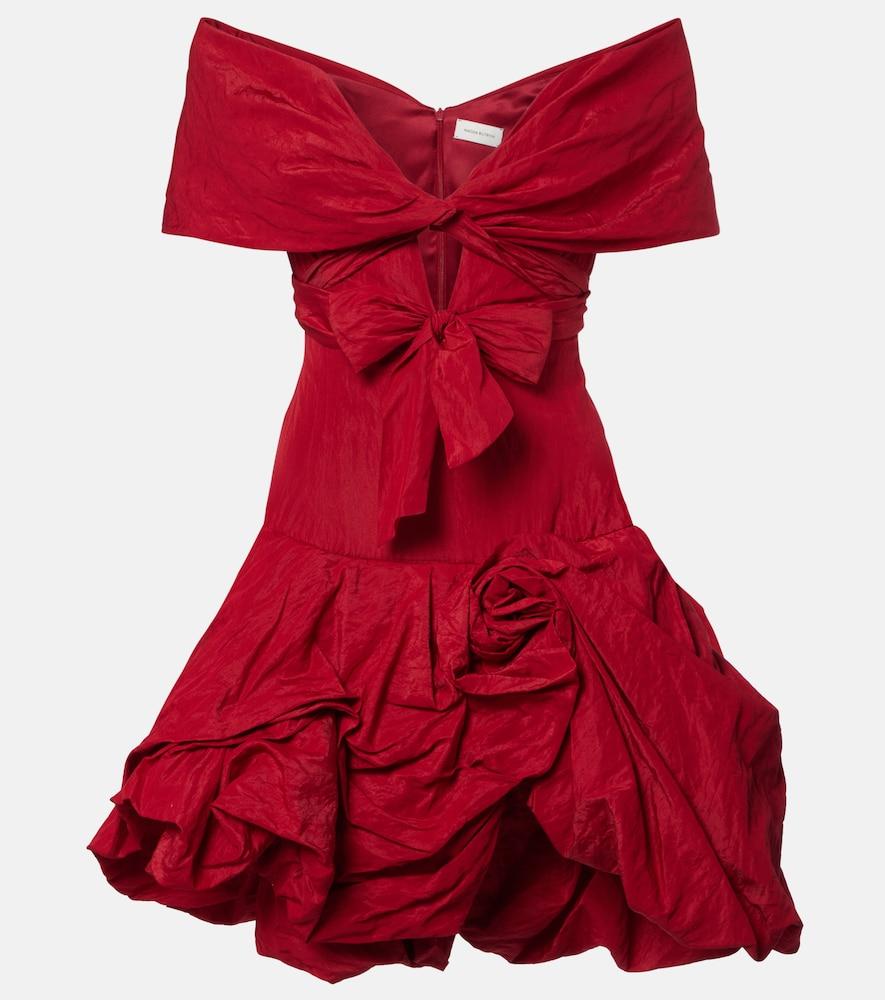 magda butrym off-shoulder cotton-blend taffeta minidress