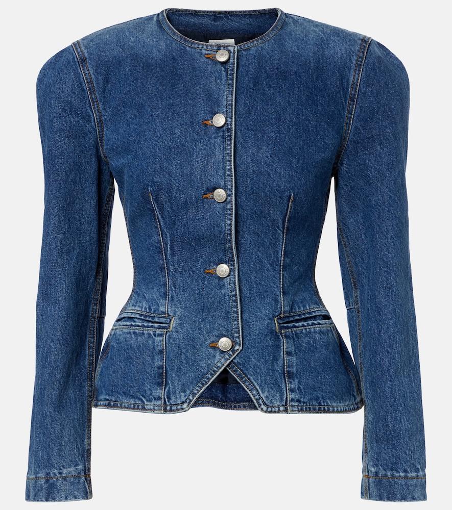 magda butrym peplum denim jacket