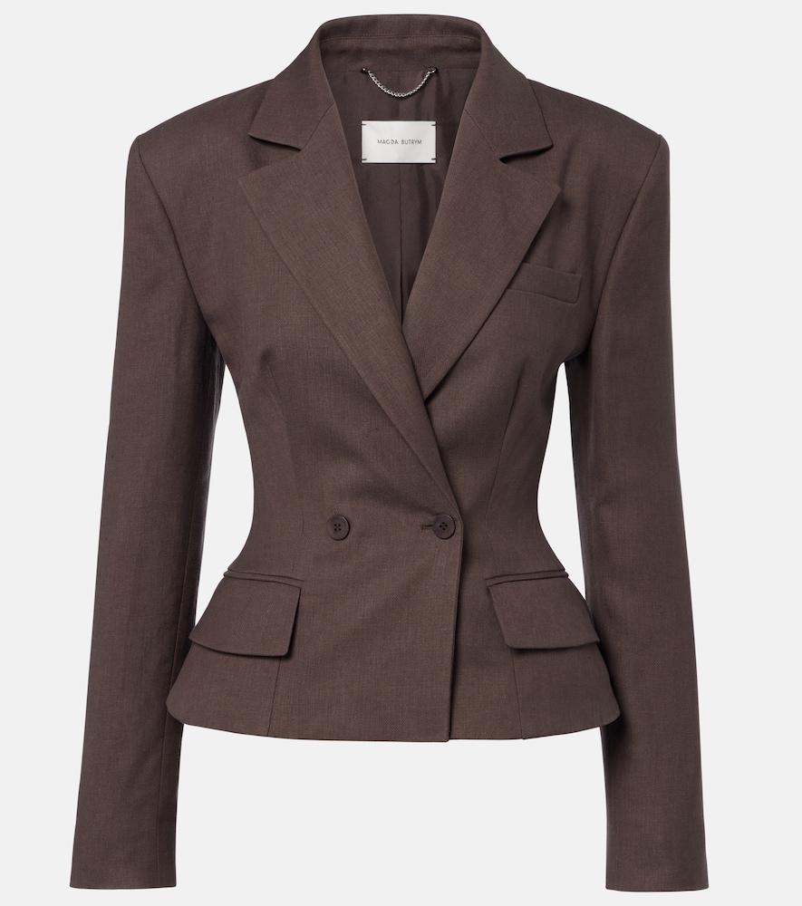 magda butrym peplum linen blazer