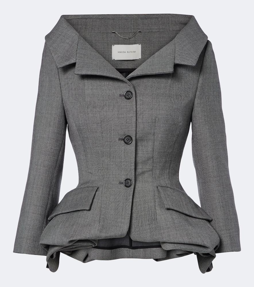 magda butrym peplum virgin wool blazer