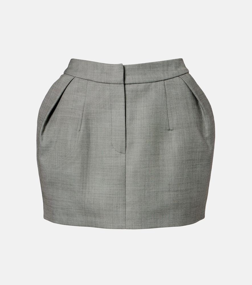 magda butrym pleated wool miniskirt
