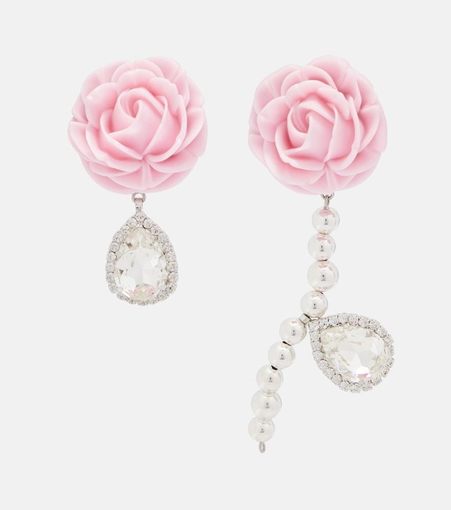 magda butrym rose embellished drop earrings