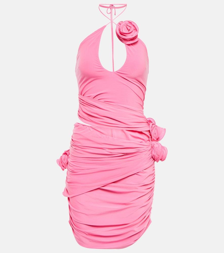 magda butrym rosette jersey minidress
