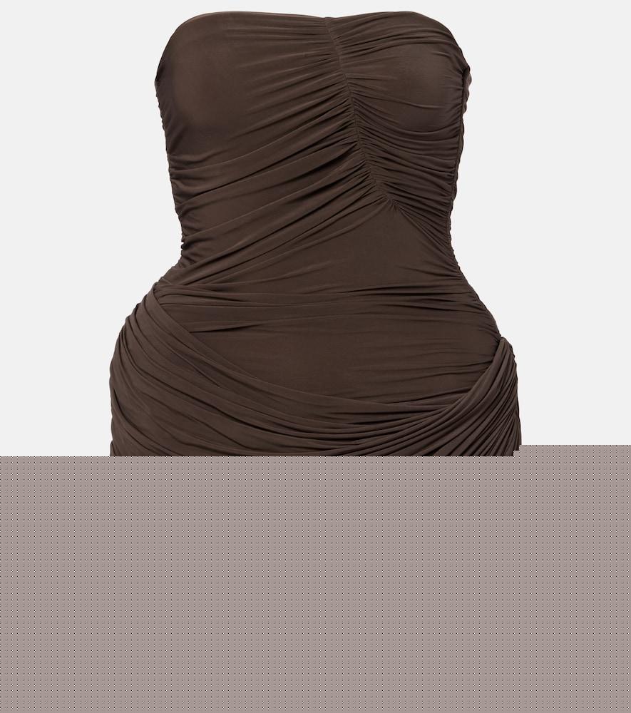 magda butrym ruched jersey minidress