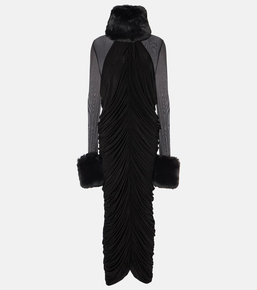 magda butrym ruched maxi dress